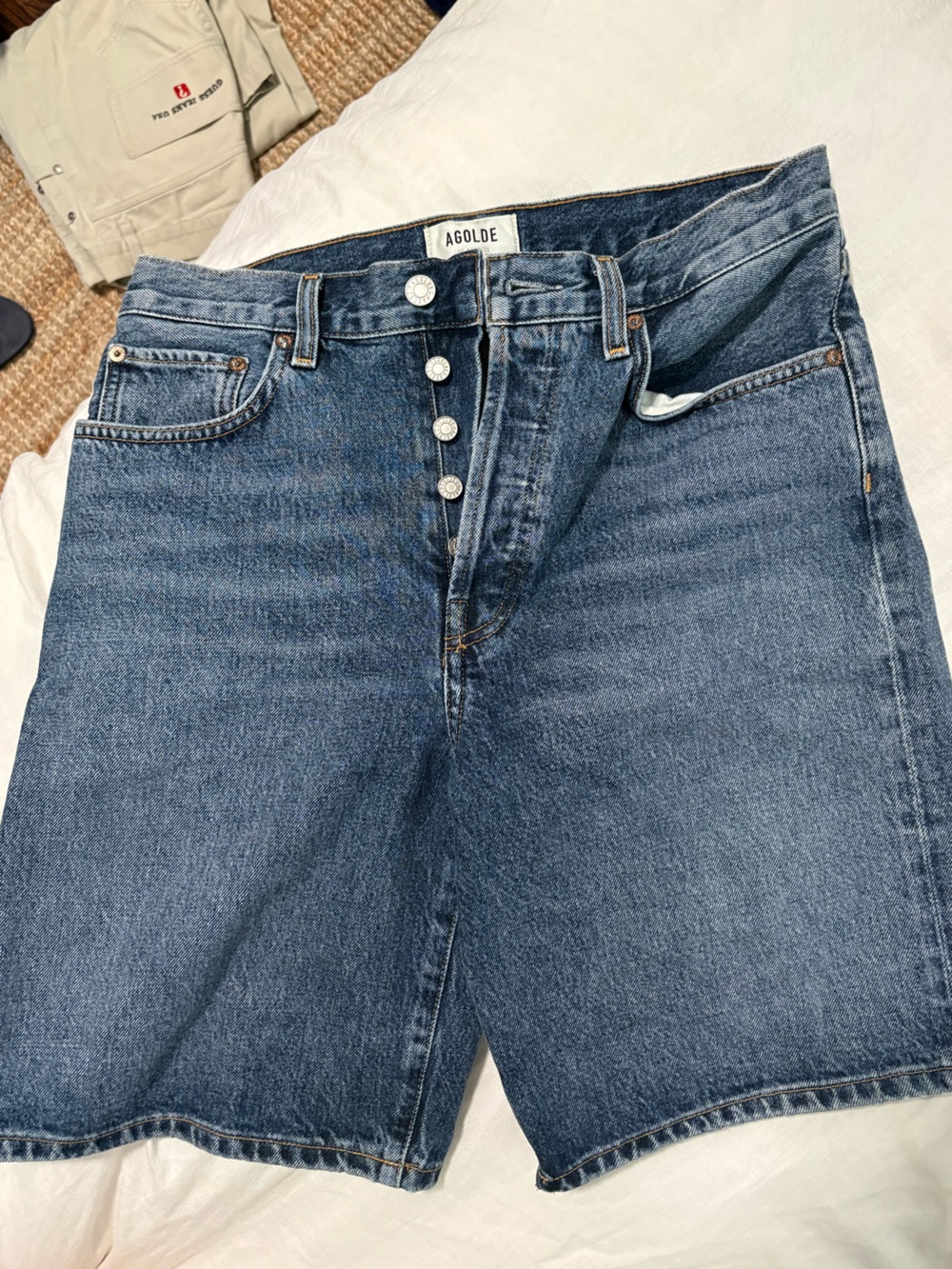Agolde Classic Medium Blue Denim Jeans - Picture 2 of 3